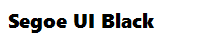 Segoe UI Black